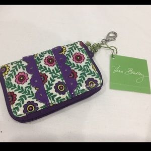 Vera Bradley Viva La Vera Key Card Coin Wallet